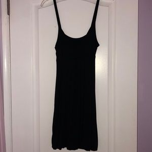 Tulip tank dress in black